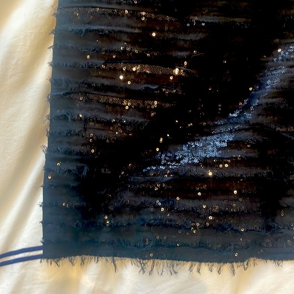 Calvin Klein Strapless Black Sequin Minidress - Picture 2 of 2